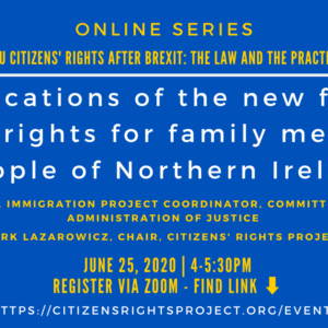 Joint webinar with Northern Ireland human rights group