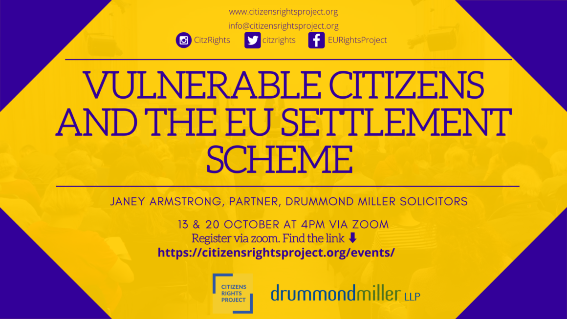 Citizens Rights Project to brief local authority staff working with vulnerable EU nationals about the EU Settlement Scheme