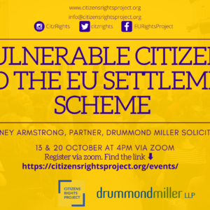 Citizens Rights Project to brief local authority staff working with vulnerable EU nationals about the EU Settlement Scheme